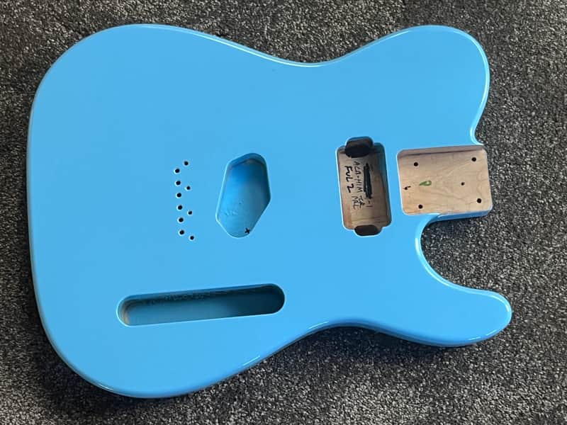 G&L Fullerton Deluxe ASAT Bluesboy guitar body Alder Himalayan Blue USA image 1