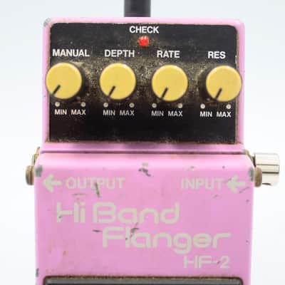 Boss HF-2 Hi Band Flanger 1986 Made in Japan Guitar Effect Pedal 676700 image 3