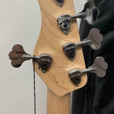 Sadowsky Metroline 24 Fret Singlecut 5 String Soapbar Bass w/Morado Fretboard and Red Alder Body - Solid Black High Polish image 5