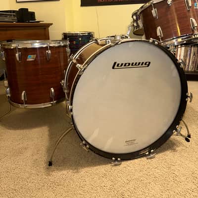Ludwig 14/18/24 Drum Kit Vintage Mid - 1970’s - Mahogany Cortex image 1