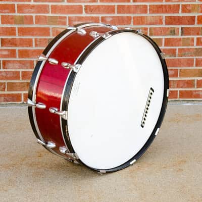 Used vintage Slingerland 26 x 8" Marching Bass Drum, Red Sparkle image 5