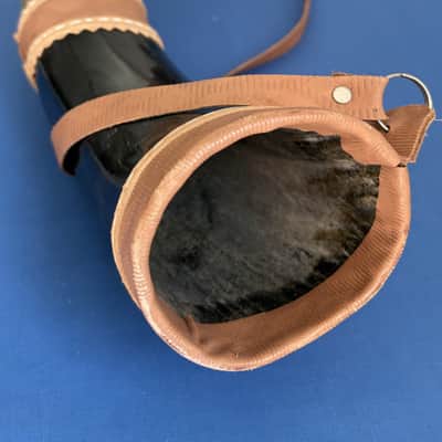 40" Brazilian Berrante Ox Horn Trumpet Handmade in 5 Horns and Leather Streaps image 3