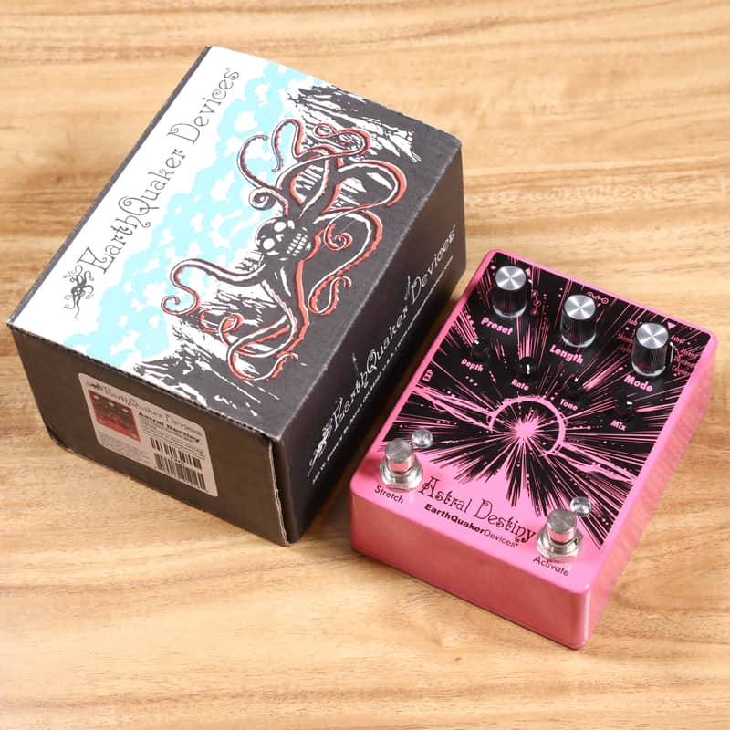 EarthQuaker Devices Astral Destiny Octal Octave Reverberation Odyssey 2021 - Present - Black on Pink image 1