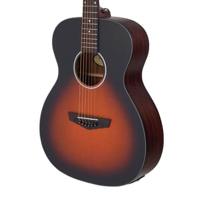 D'Angelico DAPLSOMSVSBCP PREMIER TAMMANY LS OM Body Mahogany Laminated Mahogany Scarf Neck 6-String Acoustic-Electric Guitar image 3