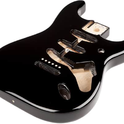 Fender Classic Series 60's Stratocaster SSS Alder Body Vintage Bridge Mount, Black image 1