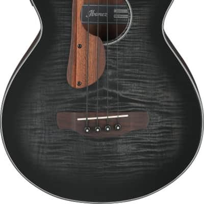 Ibanez AEGB25E Acoustic-electric Bass Guitar - Transparent Black Burst High Gloss image 2