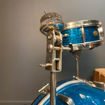 VINTAGE Slingerland Be-Bop Combo Turquoise Sparkle Cocktail Kit image 13