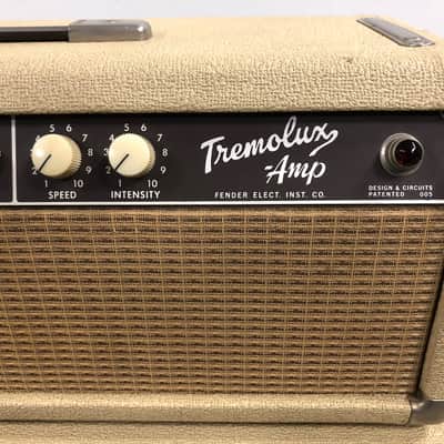 1963 Fender Tremolux Amp Head (Blonde 6G9-B) w/ 2X10 Cabinet Owned by Ian D'Sa of Billy Talent image 12