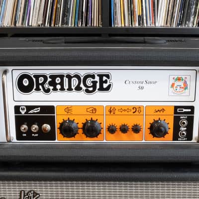 Orange Custom Shop 50 CS50 50W amp head handwired in UK 240V/110V immaculate with cover image 2