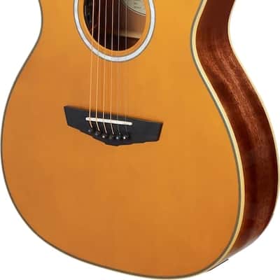D'Angelico Excel Tammany OM Acoustic - Electric Guitar  Vintage Natural Finish image 5
