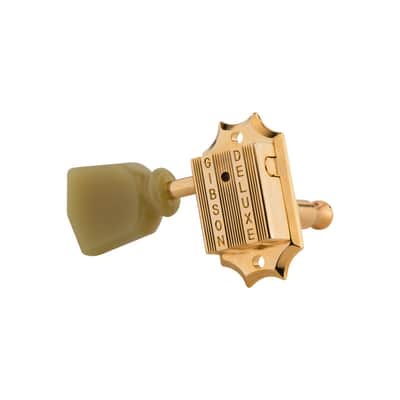 Gibson Single Deluxe Vintage Gold Green Key Treble Side Guitar Tuner image 2