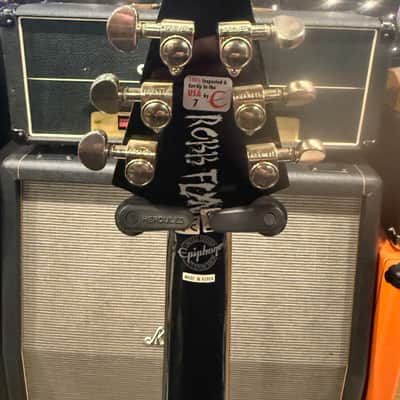Epiphone Robb Flynn Signature "Love / Death" Baritone Flying V 2011 - Ebony with Love / Death Graphic image 14