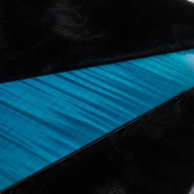 Dean Custom Shop USA ML Flame Top Floyd Firehouse Guitars Exclusive Electric Guitar, Ebony Fingerboard, Trans Blue Black Fade image 11