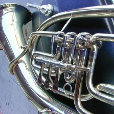 German Country Style Bb 3 Rotary Baritone & Tenor Horn image 2