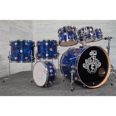 Used DW Collectors VLT 333 Maple 7pc Drum Set Blue Moonstone - Very Good