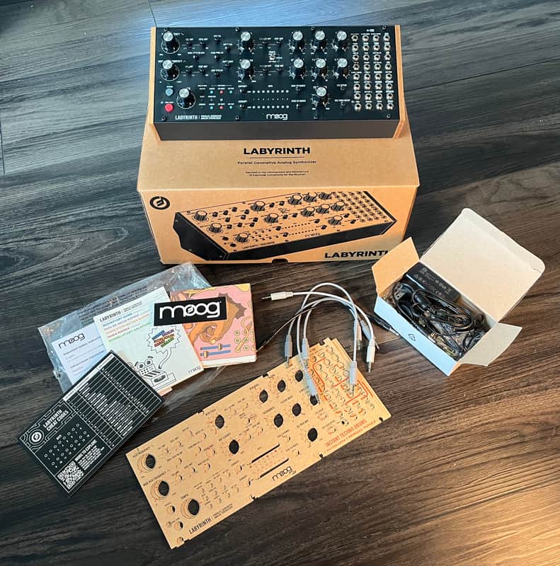 Moog Labyrinth Parallel Generative Synthesizer 2024 - Present - Black with Wood Sides image 1