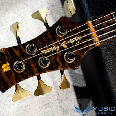 Roscoe SKB Signature V Exhibition Grade Quilt Maple Top-Black Gold image 5