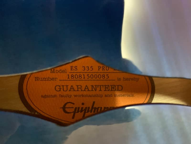 Epiphone ES 335 Pro Blue Burst Custom Shop Limited Edition | Reverb