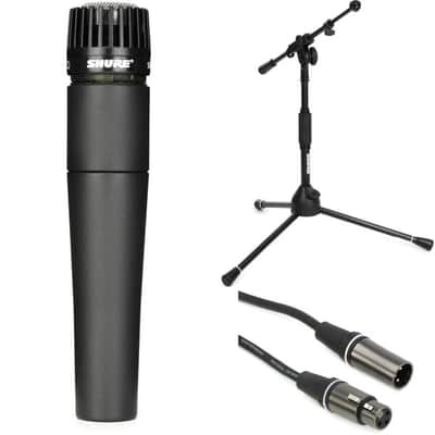 Shure SM57 Instrument Microphone Bundle with Short Stand and Cable image 2