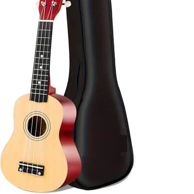 Ukulele for Beginners, Soprano Ukuleles Beginner Kit, Mini Guitar Travel Bundle with Gig Bag Strap Picks Nylon Strings Solid Wood Uke Gift (Natural Wood) image 1
