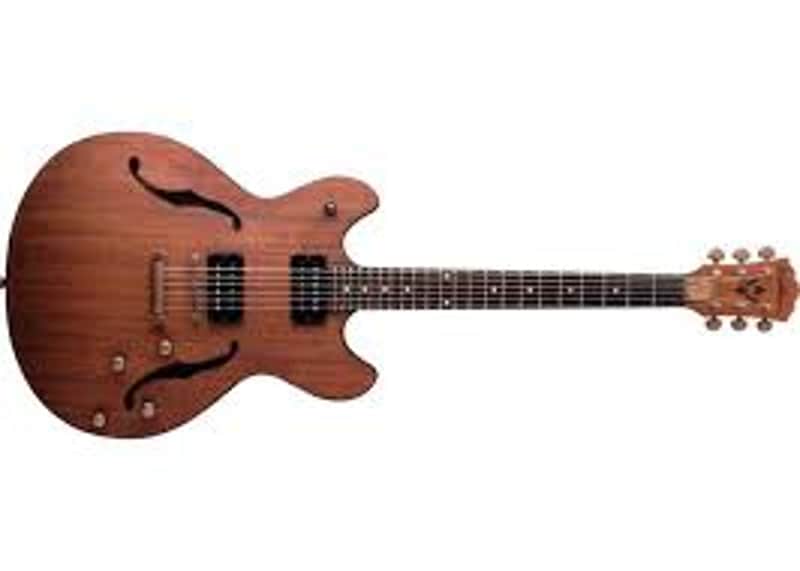 Washburn HB32DMK Mahogany Semi-Hollow Distressed Natural image 1
