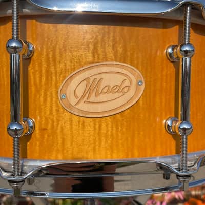 Maelo Drums 5th Anniversary Curly Maple 5.5x14 Snare Drum image 11