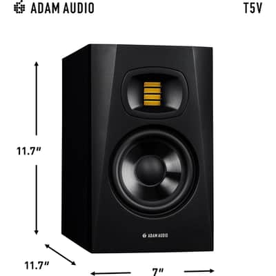 ADAM Audio T5V 5" Studio Monitor, Black (Pair) + Speaker Accessories Bundle image 11