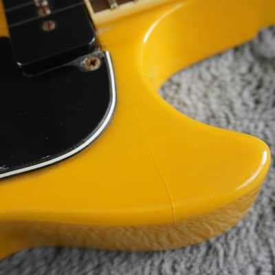 Blitz by Aria Pro II Leopard Transparent TV Yellow Single Cut P90 MIJ image 22