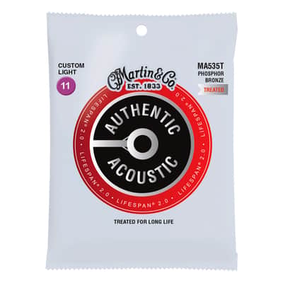 TREATED 92/8 Phosphore Bronze C.Light 11/52 Martin Strings image 1
