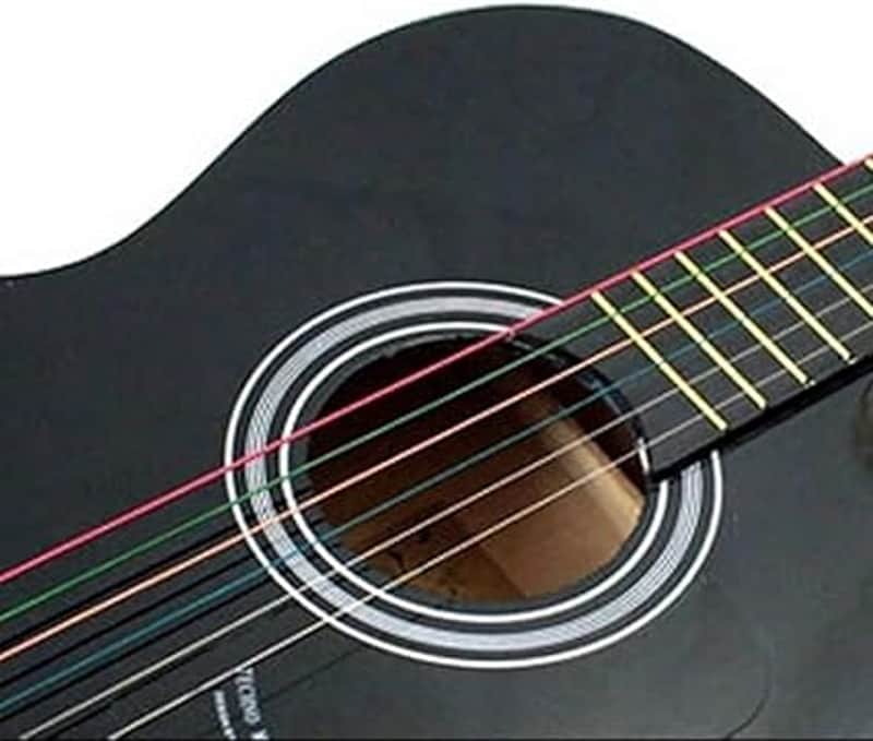 Colorful 6pcs Rainbow Colored Steel Strings for 6 String Guitar, Guitar Strings, Acoustic Guitar Strings, Replacement Steel String for Acoustic Guitar Acoustic Guitar Strings image 1