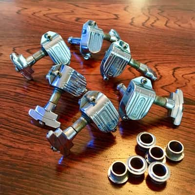 Grover Imperial guitar tuners c 1960s Chrome stairstep gibson gretsch guild original vintage usa image 1
