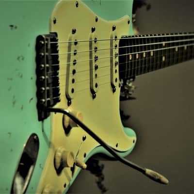 American Fender Stratocaster Relic Nitro Surf Green Custom ShopTexas Specials image 1
