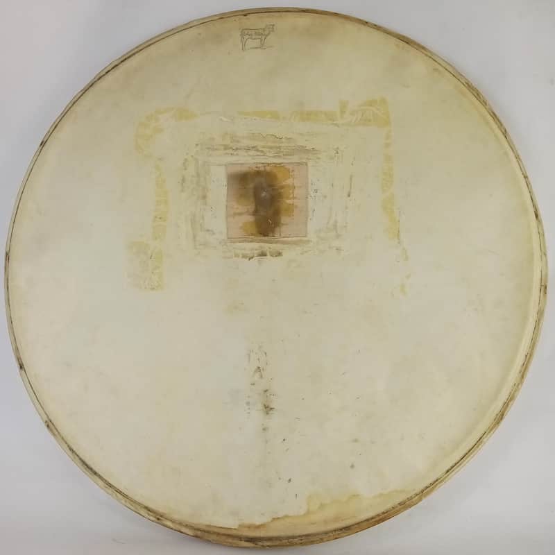 Ludwig 20"Whitecalf Calf Skin Bass Drum Head Vintage 50s Transition Badge Script image 1