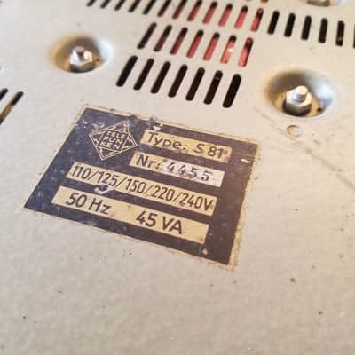 Telefunken Iconic Rare Early Stereo Tube Amp S81 1958-1961 - Pale Green Hammered Paint image 10