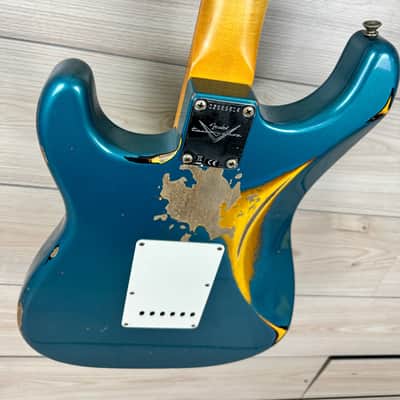 Fender Custom Shop 1961 Stratocaster Heavy Relic Aged Ocean Turquoise over 3-Color Sunburst image 20