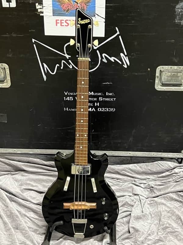 Supro Tom Hamilton's Aerosmith, Pocket Bass (#87) - Black image 1