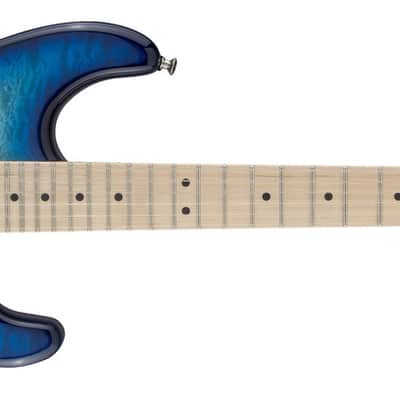 Pre-Order! Charvel MJ San Dimas Style 1 HSH FR M QM guitar in Caribbean Burst image 2