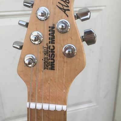 Ernie Ball Music Man Albert Lee SSS- Birdseye Maple- Pearl Orange-Hardcase image 7