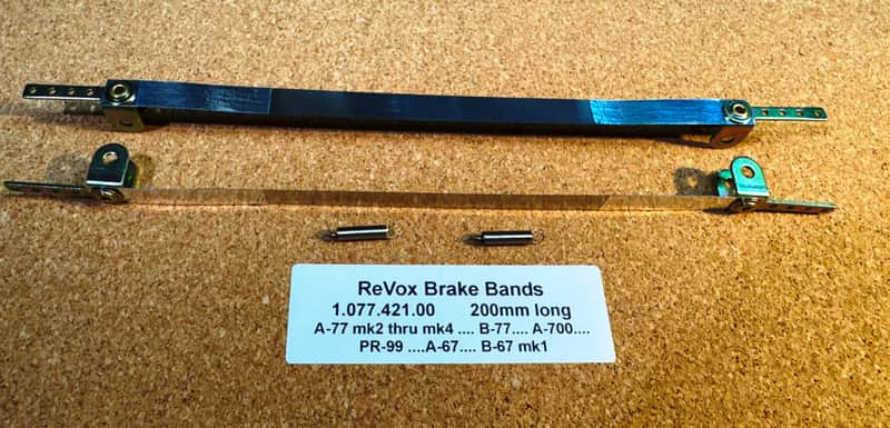 ReVox Brake Bands A77 mk2 thru 4,  B-77,  A-700,  PR-99,  A-67 and B-67 MK2 2025 - Brand New - Original image 1