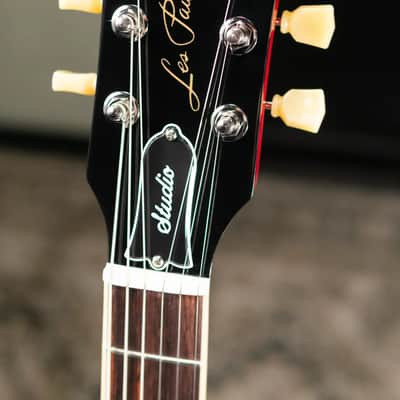 Gibson Les Paul Studio Double Trouble Electric Guitar - Dirty Lemon Burst/Cherry Back with Gig Bag image 5