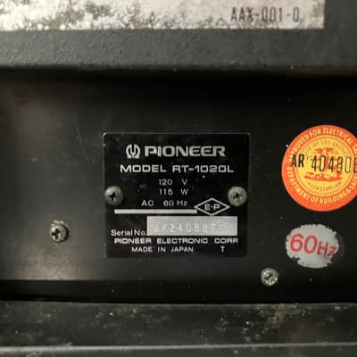 PLEASE READ ENTIRE AD!!! Pioneer RT-1020L 10.5 inch 4-Track Stereo/Quad 1/4" Reel-to-Reel Tape Deck Recorder 1974 - 1977 - Silver image 9