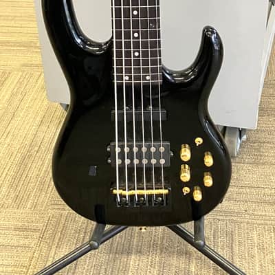 Carvin LB-76F Fretless Six String Bass LB76 - Piano Black image 2