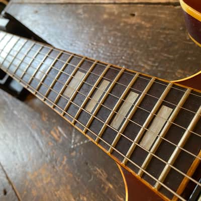 Greco Vintage Japanese SA-550R Semi-Acoustic 1980 Sunburst with fitted Leatherette Case image 14