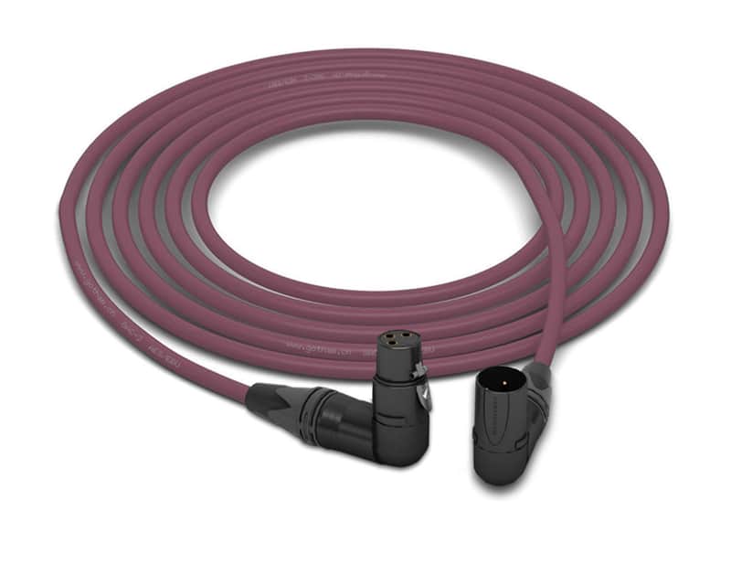 Gotham GAC-2 AES | Neutrik Gold 90�� XLR-F to 90�� XLR-M | Purple 100 Feet | 100 Ft. image 1