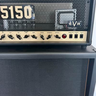 EVH EVH 5150 Iconic Series EL34 80-watt Amplifier Head and 4x12 Cabinet 2025 - Black image 3