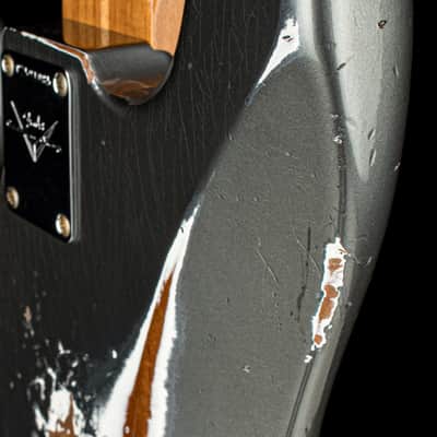 Fender Custom Shop Empire 58 Precision Bass Heavy Relic - Faded Aged Charcoal Frost Metallic #91085 image 13