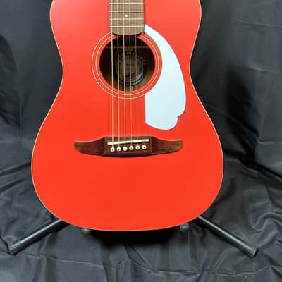 Fender Malibu Player Acoustic Guitar-Fiesta Red image 1