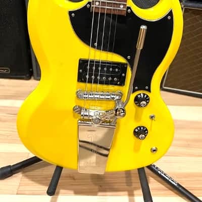 WHAT! Duesenberg/Goldo Les Trem II Chrome With SelfStick Maestro Engraved Vibrola Plate & Roller saddle bridge fits SG, Les Paul, ES & Firebird Guitars image 1