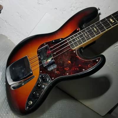 70's JAZZ BASS SUNBURST - RARE PICKUP VERSION - GREAT 60's BEAT SOUND image 1