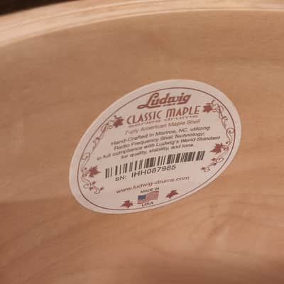 Ludwig Classic Maple 14" Tom Drum 2018 - Chrome Wrap over Maple image 4